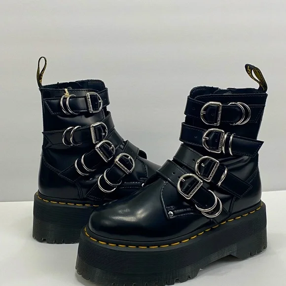 NEW DR MARTENS JADON MAX LEATHER PLATFORM BOOT - Picture 4 of 11